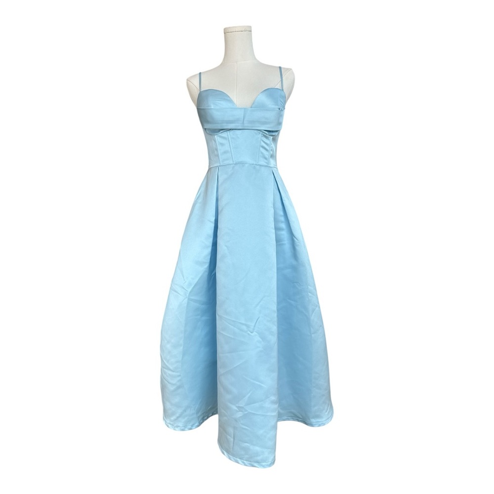 MDC7 Light blue A-line Maxi dress with corset back size Small